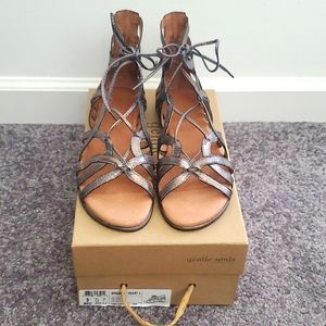 Gentle Souls Break My Heart 3 sandals in graphite size 9